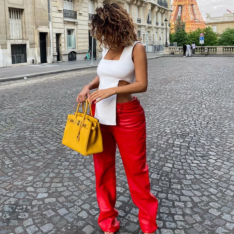 

White All-match Tailoring Ribbon Tank Tops Elegant Casual Jumper Sexy Corset Street Style Crop Tops Sleeveless T Shirt Iamhotty