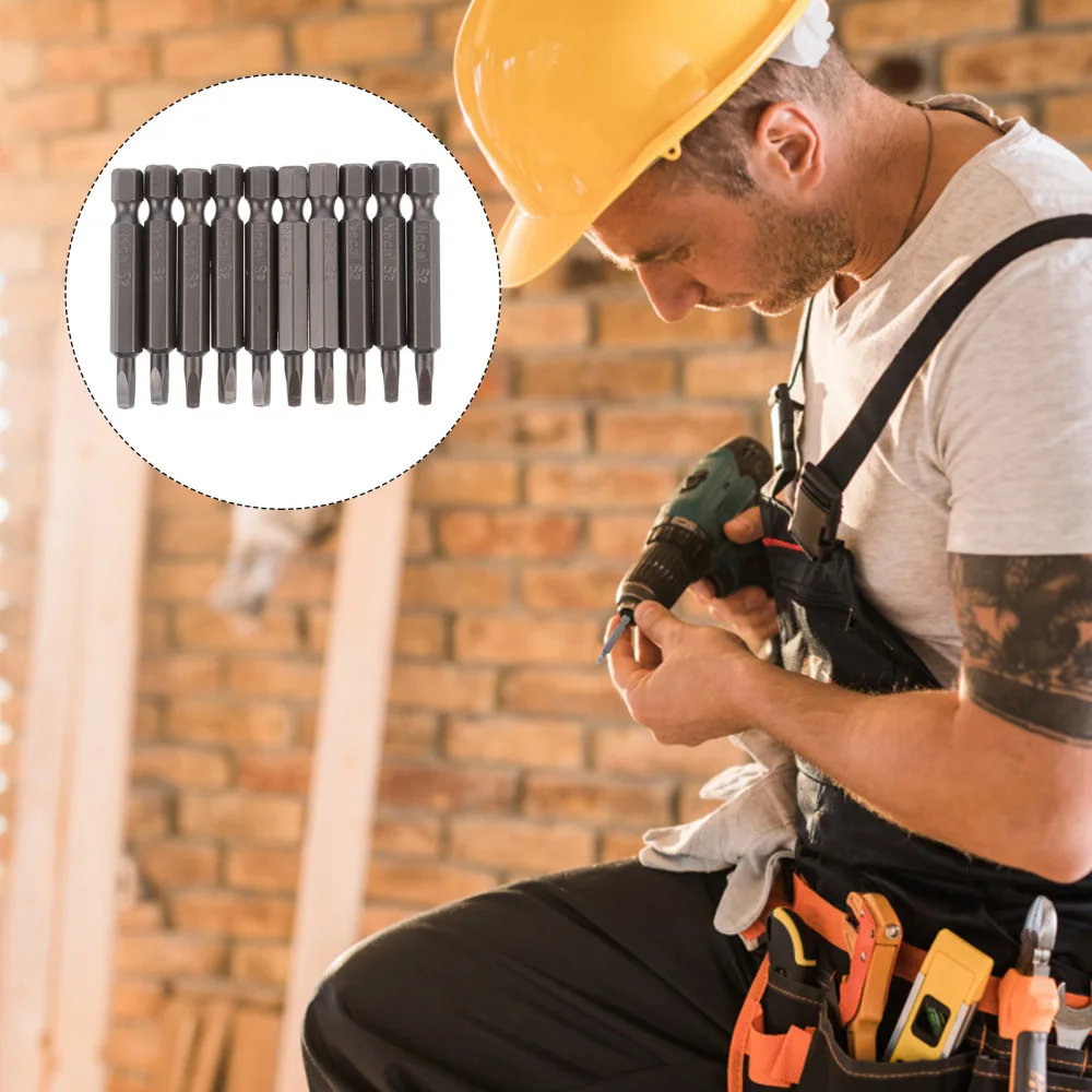 

10pcs Magnetic Square Head Screwdriver Bit S2 Steel Long Screw Driver Bit