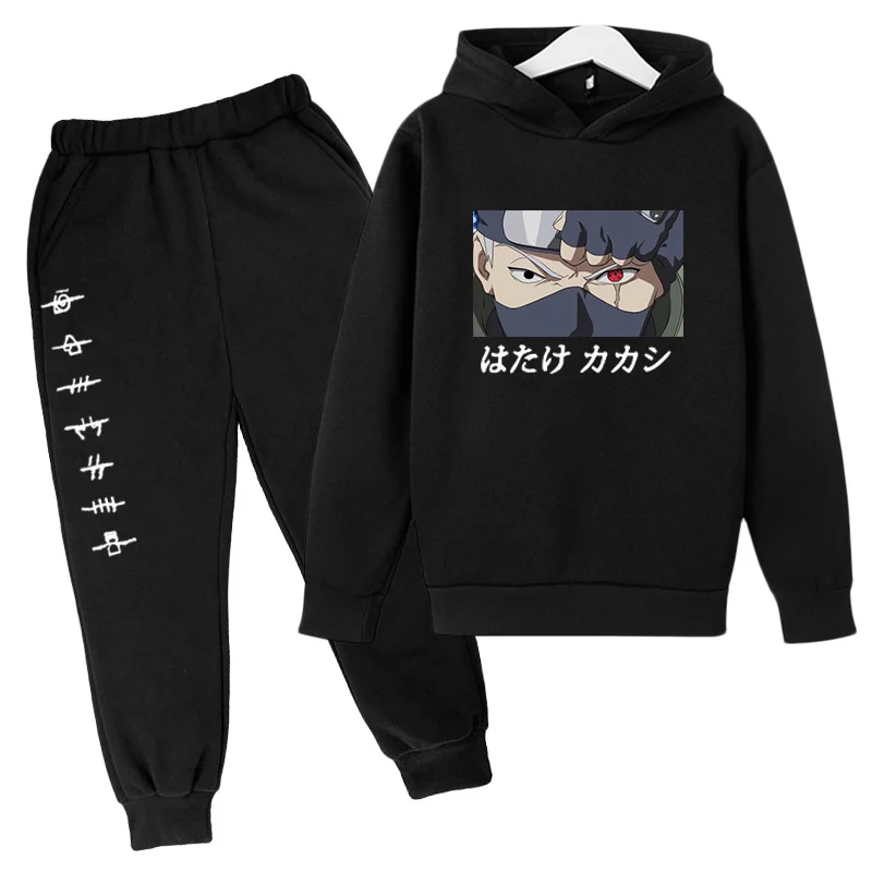 

Boy Hoodies Sets Kids kakashi Boys Teens Sweatshirt Pants Children's Clothing Set naruto Anime baby sets