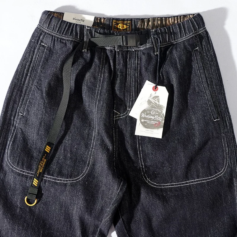 2022 Autumn Loose Tapered Straight Jeans Men New Casual Trousers