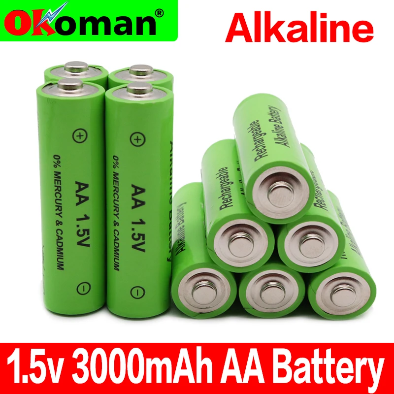 Новый фирменный Перезаряжаемый Аккумулятор AA 3000 мА · ч 1 5 В новая Щелочная