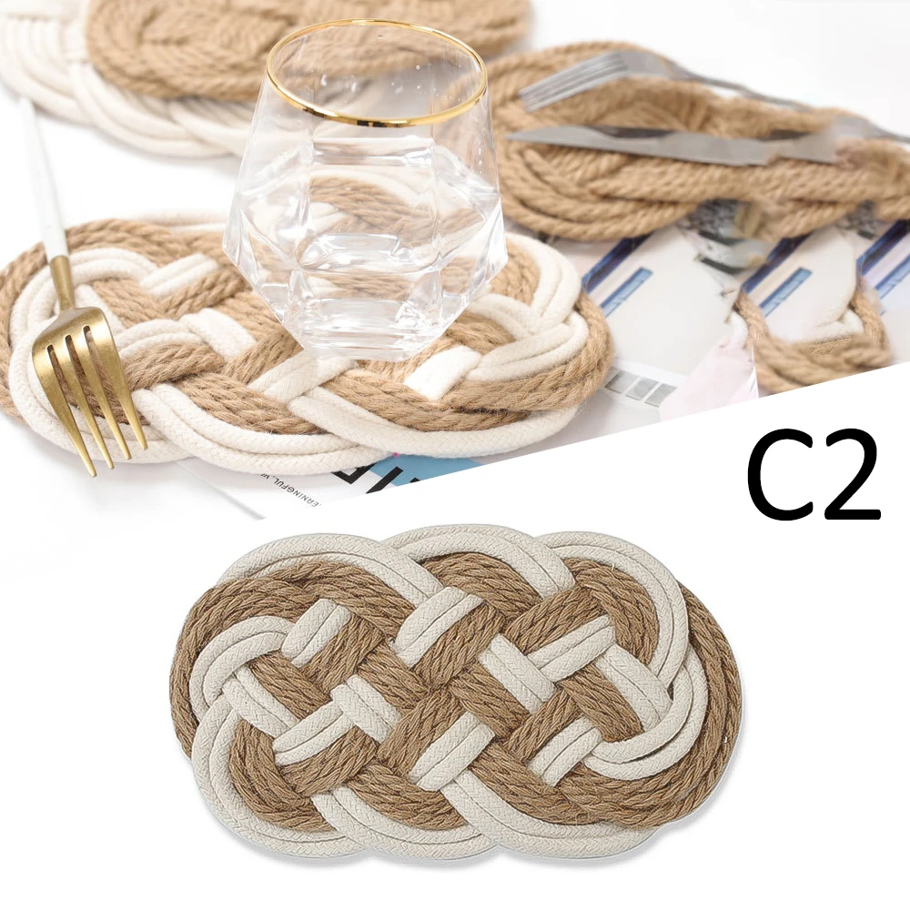 Разноцветные овальные коврики для стола Нескользящие Изоляционные Коврики Из