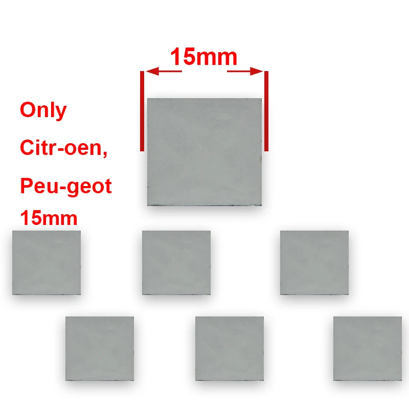 10 шт. 15 мм Автомобильный ключ значок наклейка логотип для Peugeot 107 108 206 207 301 308 307 407 408