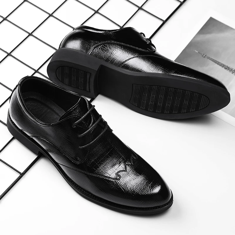Туфли оксфорды мужские классические натуральная кожа Нескользящие для деловых