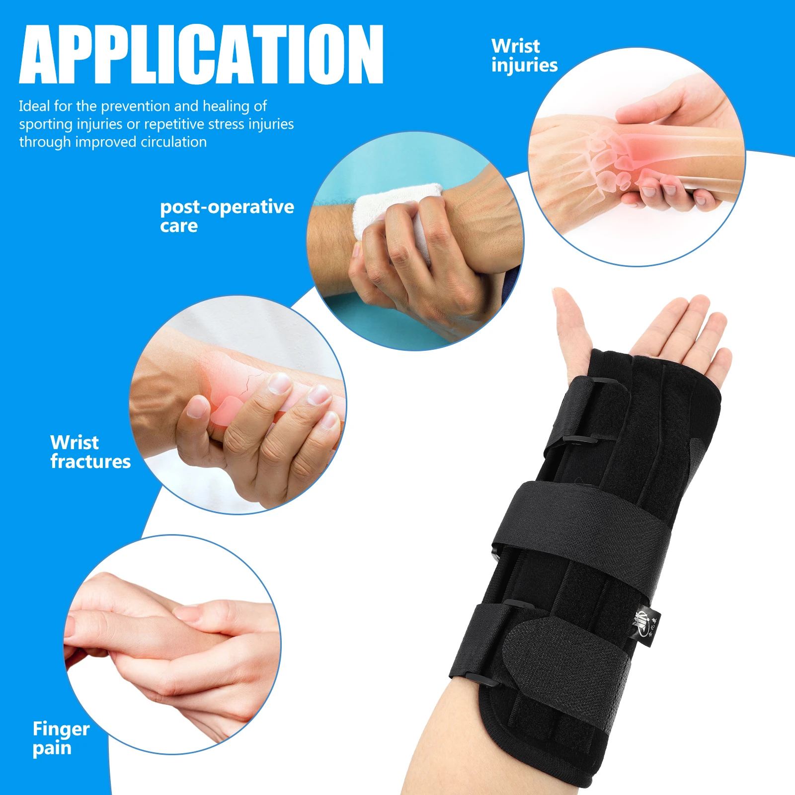 

Professional Wrist Brace Splint Arthritis Band Adjustable Wrist Support Splint