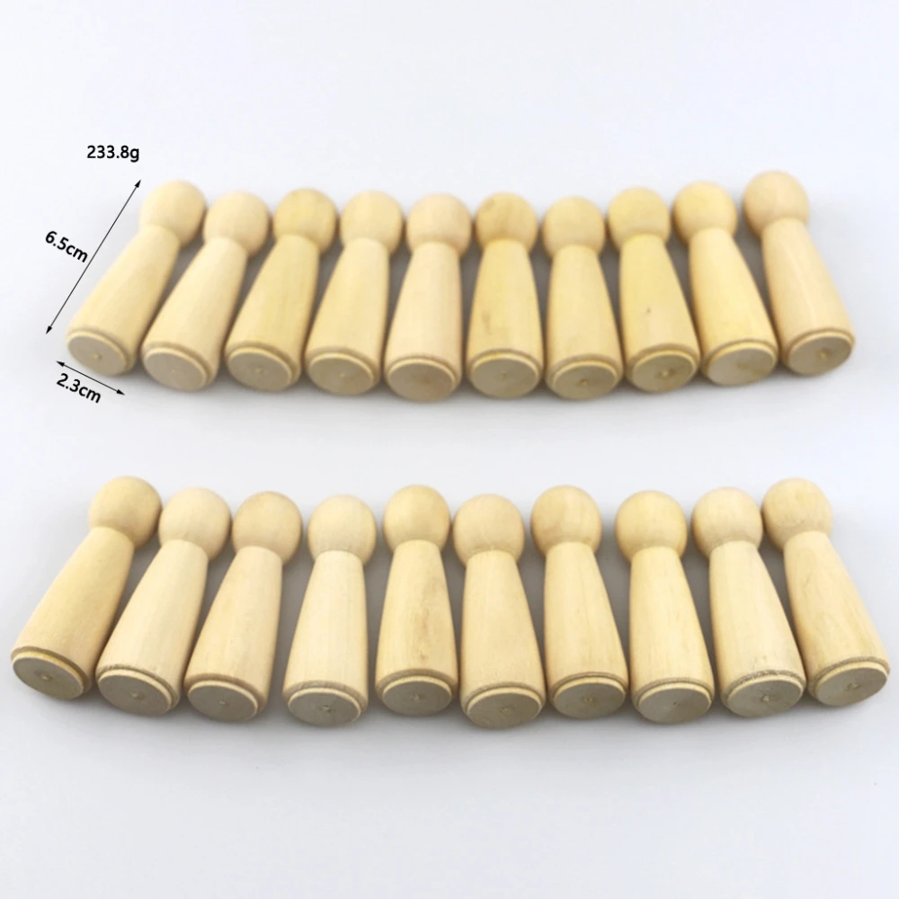

20/30/50pcs Wooden Peg Dolls Maple Unpainted Kids Birthday Gift Handmade Unfinished Weddings Cake Dolls Decor Doll Teething Toys