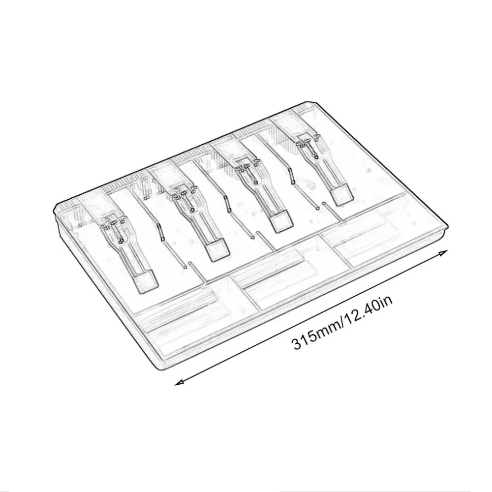 Durable ABS Money Cash Coin Register Insert Tray Replacement Cashier Drawer Storage Cash Register Tray Box Classify Organizer