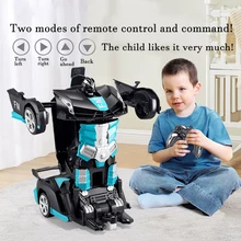 JMU 2in1 Electric RC Car Transformation Robots Sports Vehicle Model Robots Toys Cool Deformation Car Kids Toys Gifts For Boys