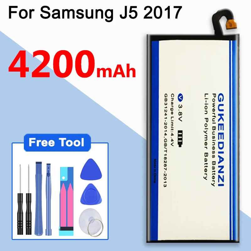 GUKEEDIANZI 4200 мАч EB-BJ530ABE батарея для samsung Galaxy J5 /J5 Pro J530 J530F J530G полимерная литиевая батарея