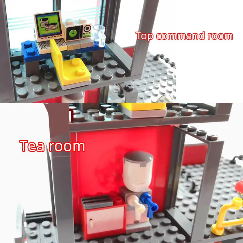 

300pcs City Fire Fighting Rescue Station Division Building Blocks Firefighter Truck Car Educational Bricks for Children Toy