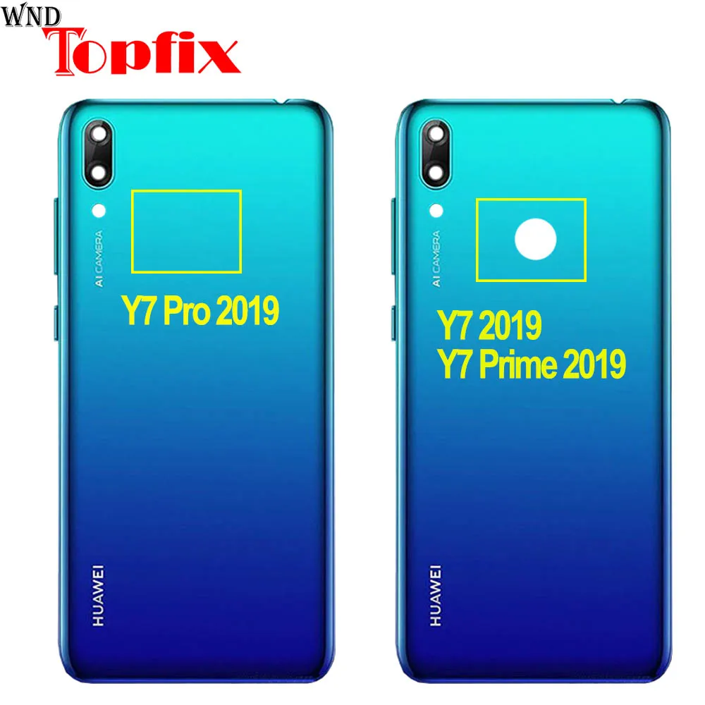 Оригинальная Новинка для Huawei Y7 2019 Pro Prime задняя крышка батареи чехол 2019|Корпусы и