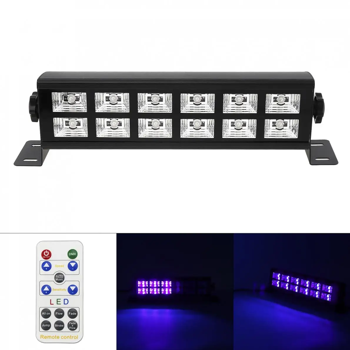 6 светодиодный 18 Вт пульт дистанционного управления ультрафиолетовые фиолетовые