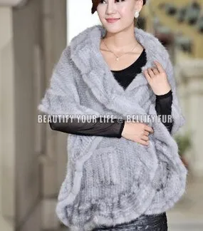 Лидер продаж Женская шаль из натурального меха норки новый стиль 100% женская