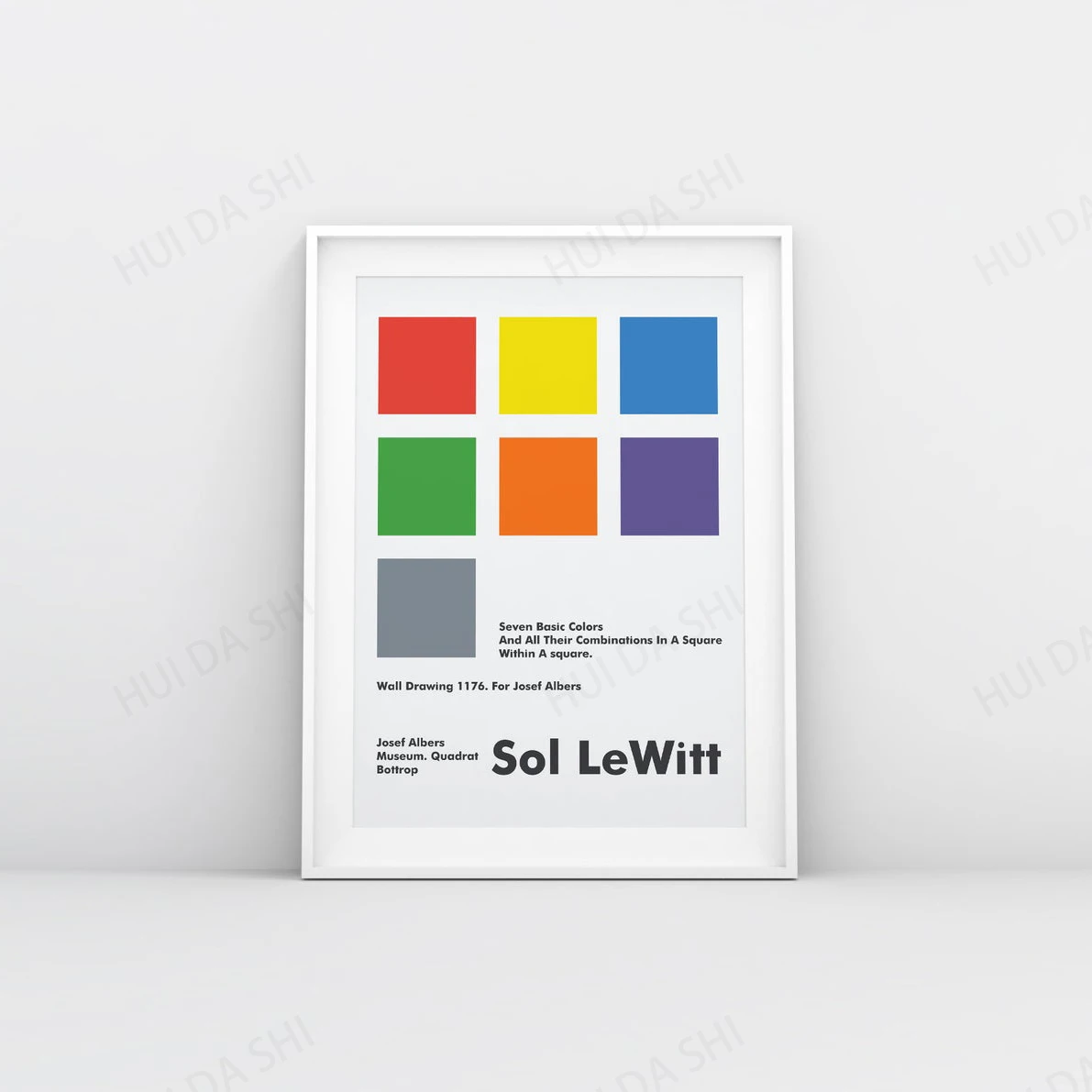 Выставочный постер Sol Lewitt литограф принт из музея исефа альберса | Дом и сад