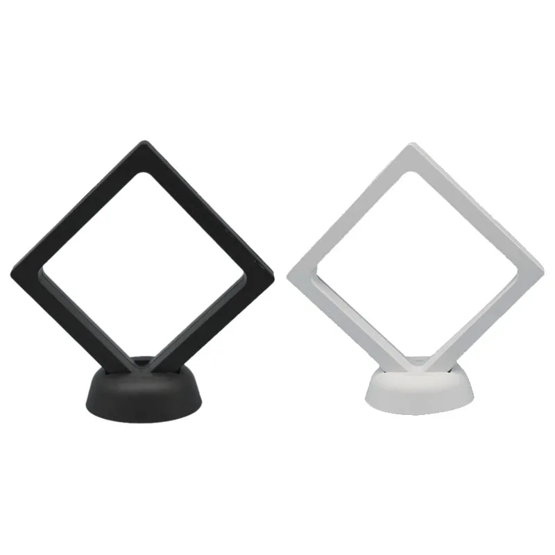 

10Pcs Transparent Jewelry Pendant Suspension Display Stand Shoot Props Acrylic PET Film Nail Sticker Packaging Box