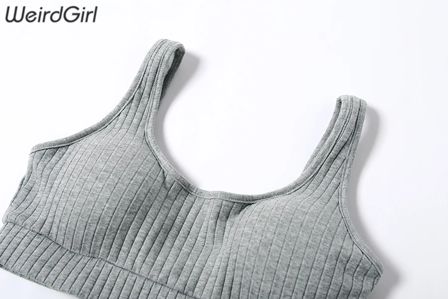 Weirdgirl/женские комплекты из 2 предметов, спортивный костюм для фитнеса, винтажный эластичный Топ на бретелях с подушечками, длинные леггинсы с высокой талией, повседневная спортивная одежда, новинка