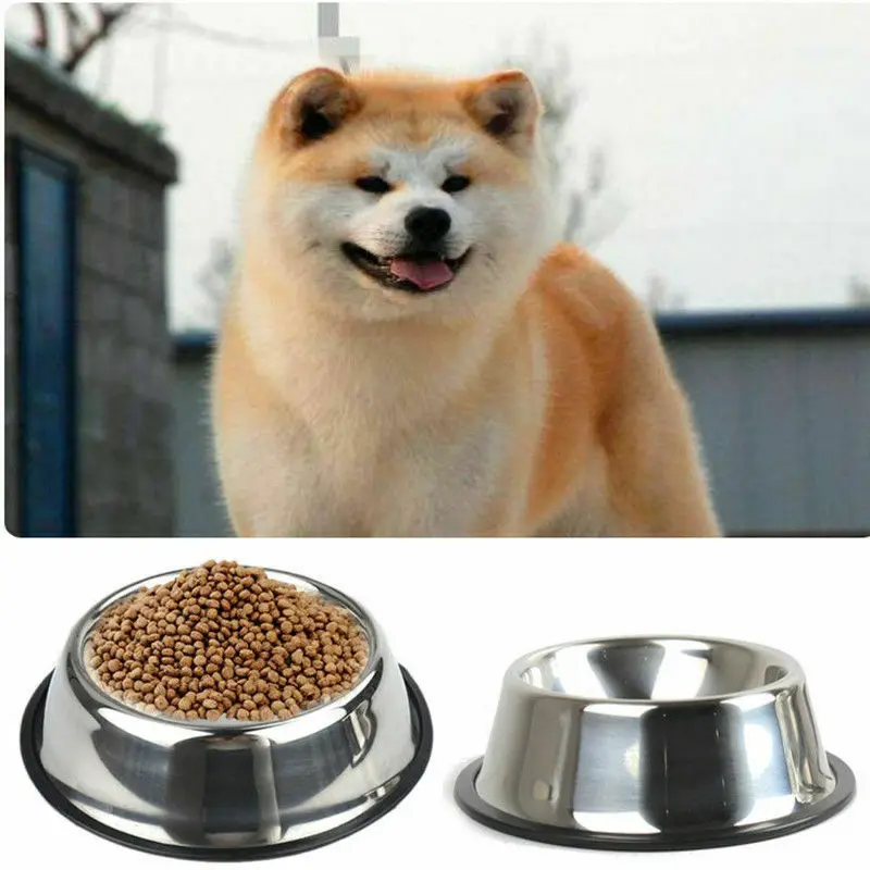 Новая собака Кошачьи миски Нержавеющая сталь путешествия след Фидер для