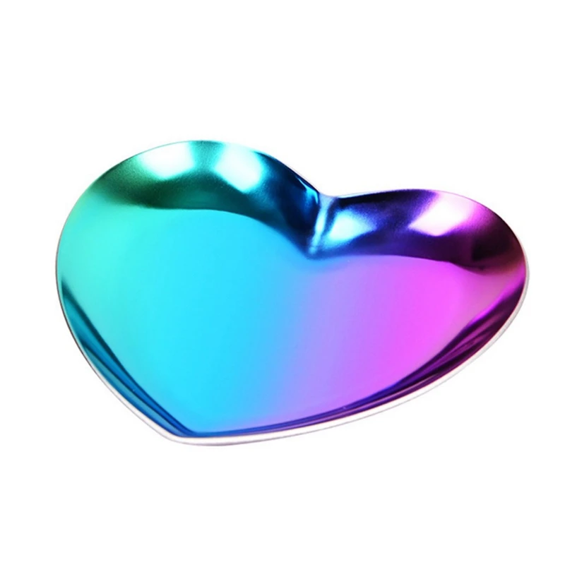 В форме сердца ювелирные изделия сервировочная тарелка металлический поднос для