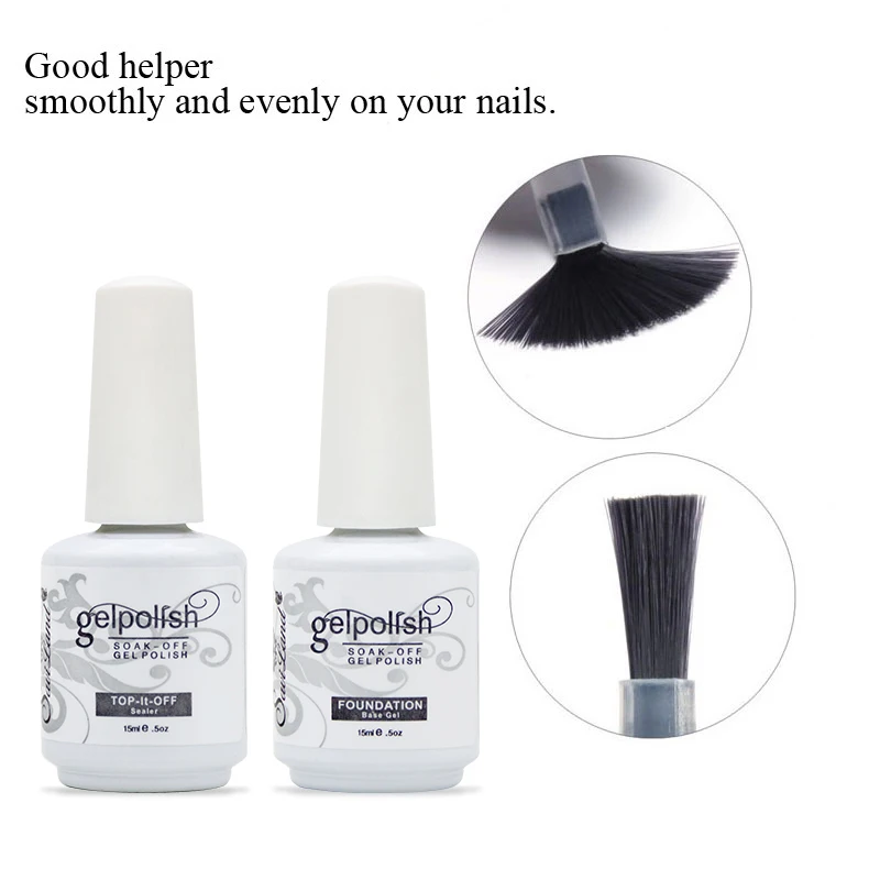 Гель-лак для ногтей 15 мл основа верхнее покрытие гель-Лаки Топ УФ светодиодный