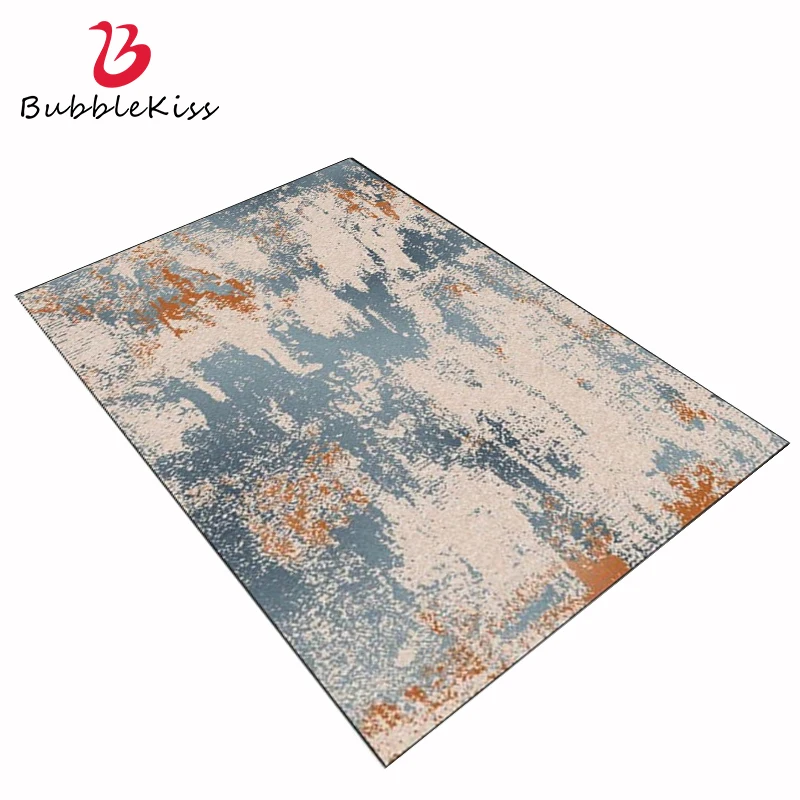 

LOYAlgogo Abstract Carpets For Living Room Blue Orange Oil Painting Pattern Large Area Rugs Bedroom Floor Mats Home Decoration