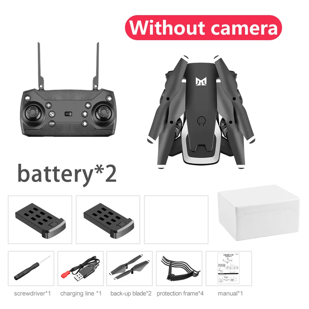 Мини-Дрон KK6 с Wi-Fi FPV 4K HD камерой, режим удержания высоты, вертолет, складной, для селфи, Квадрокоптер, Дрон VS M69, подарок - Цвет: No Camera 2