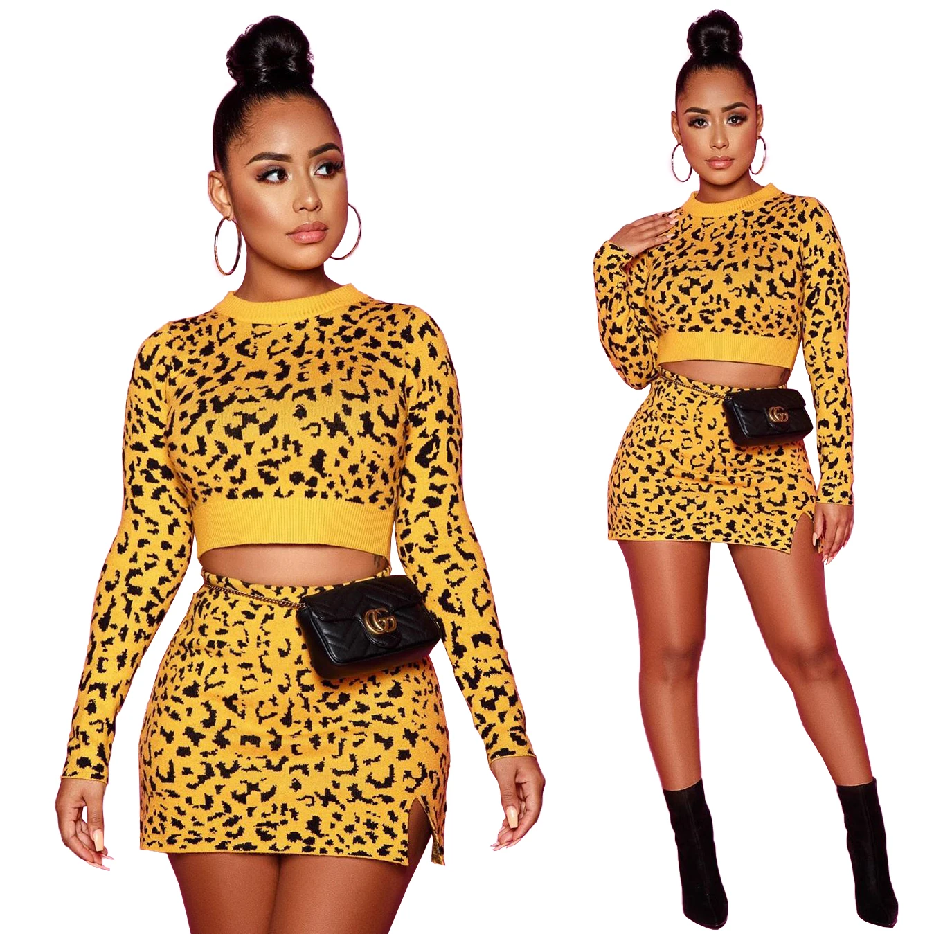 Женский трикотажный спортивный костюм комплект из двух предметов короткий