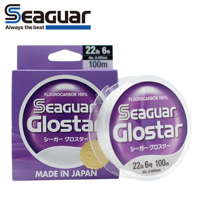 Фторуглеродная рыболовная леска SEAGUAR GLOSTAR 100% 100 м 60 4 70 фунтов углеродное волокно