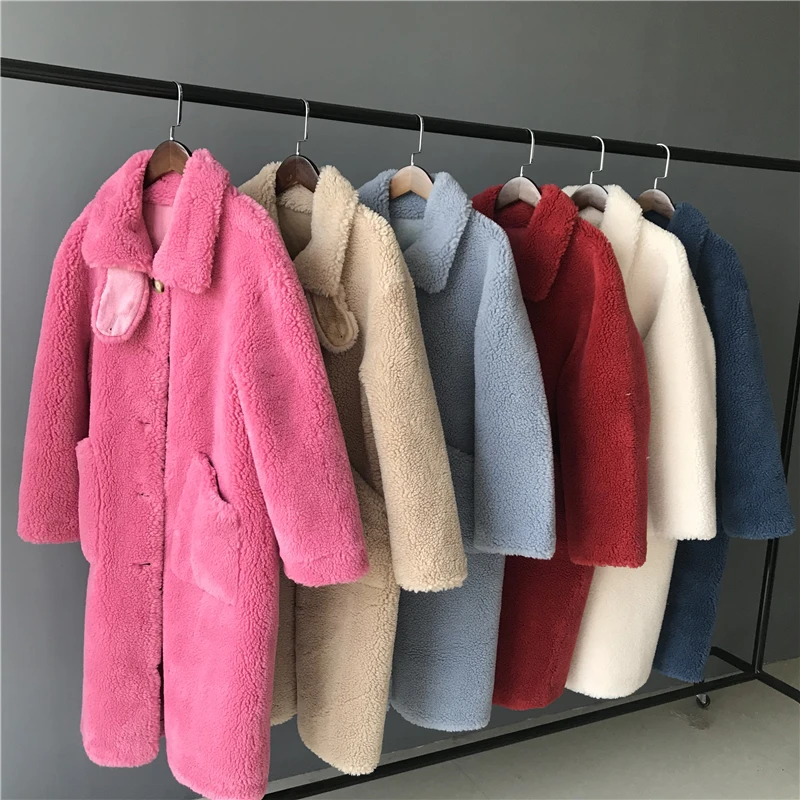 MAOMAOFUR шерстяное пальто зимняя новая модная длинная одежда женское теплое меховое пальто без рукавов Женская качественная куртка из овечьего меха