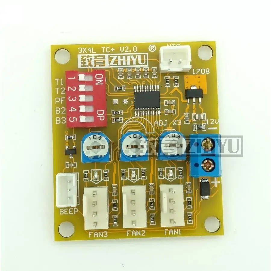 2-полосная 4-провод PWM Fan автоматический Контроль температуры Регулятор