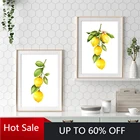 Самоклеящаяся настенная живопись стикеры Nordic постер с изображением лимона фотографии для детской комнаты детская фруктовых, кухни, для украшения дома