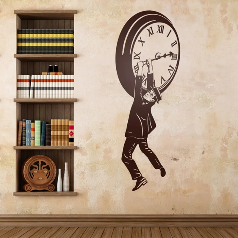 Виниловые наклейки на стену Гарольд Ллойд и Биг-Бен Наклейка для гостиной обои