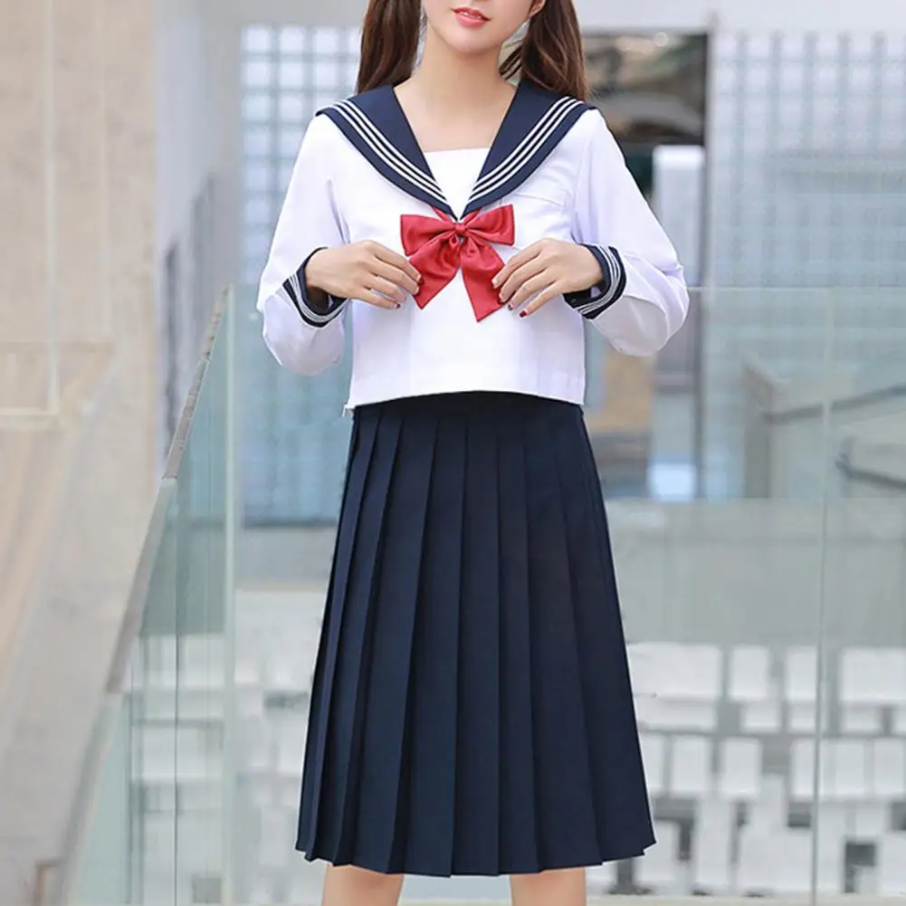 Японская школьная форма с вышивкой для девочек женский костюм старшей школы