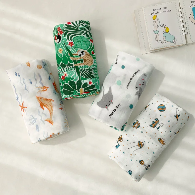 

Bamboo Cotton Soft Baby Blankets Newborn Muslin Swaddle Blanket for Newborn Girl Boy Baby Wraps Baby Bath Towel Stroller Cover