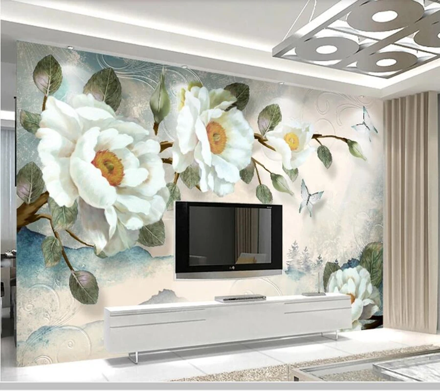 Papel де parede ручная роспись маслом европейский стиль 3D обои росписи гостиная кухня