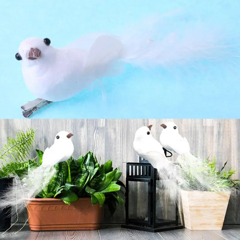 

Искусственная птица из пенопласта с зажимами, 12 шт.