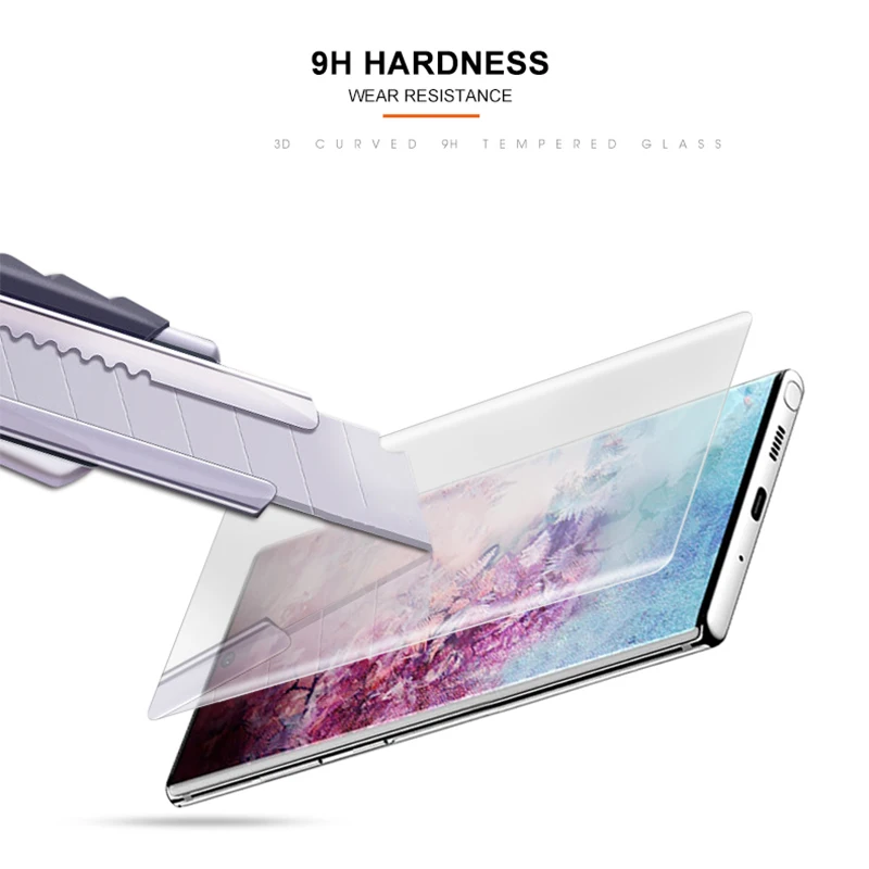 20D для Samsung S8 S9 S10 Plus Ультрафиолетовый стеклянный протектор экрана с