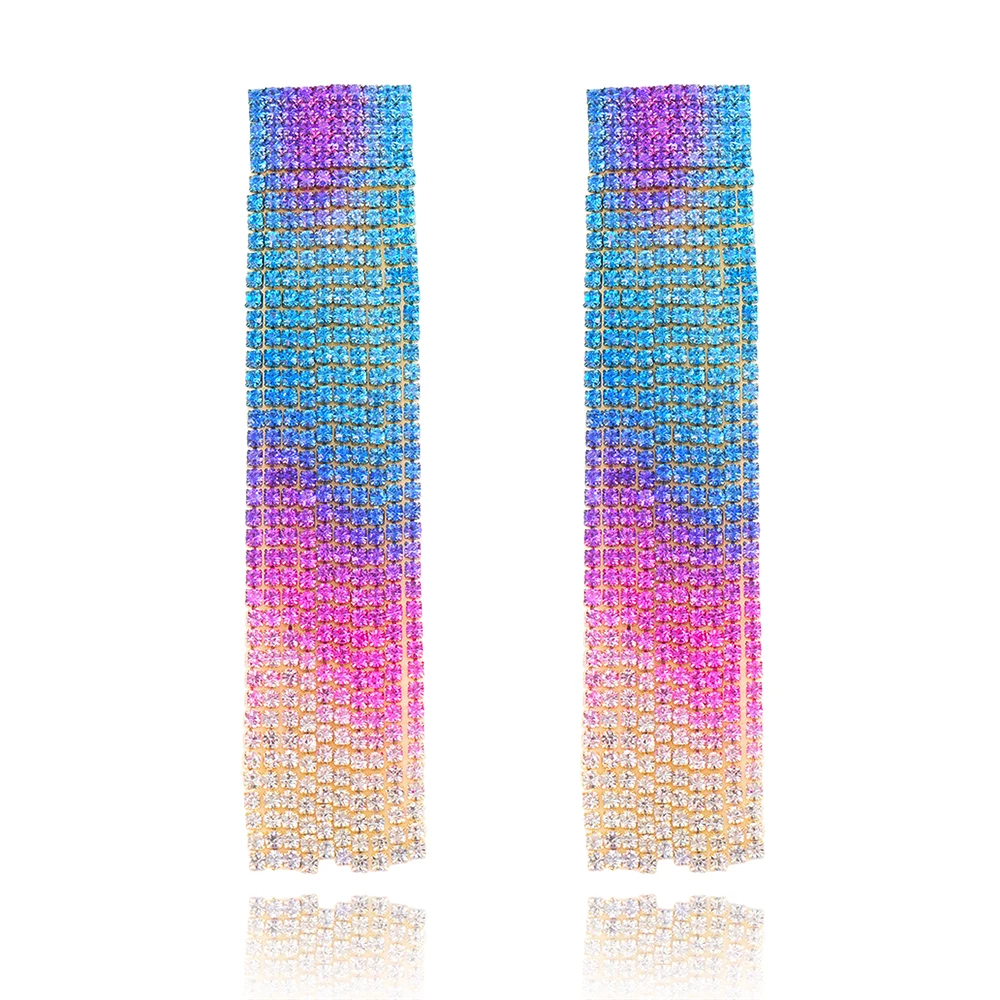 Горячая Великолепная итальянская цветная длинная бахрома длинные женские