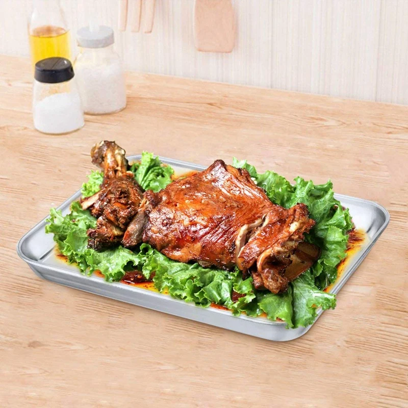 Baking Sheet and Cooling Rack Set Stainless Steel Cookie Healthy & Non Toxic Rustproof Easy Clean Dish | Дом и сад