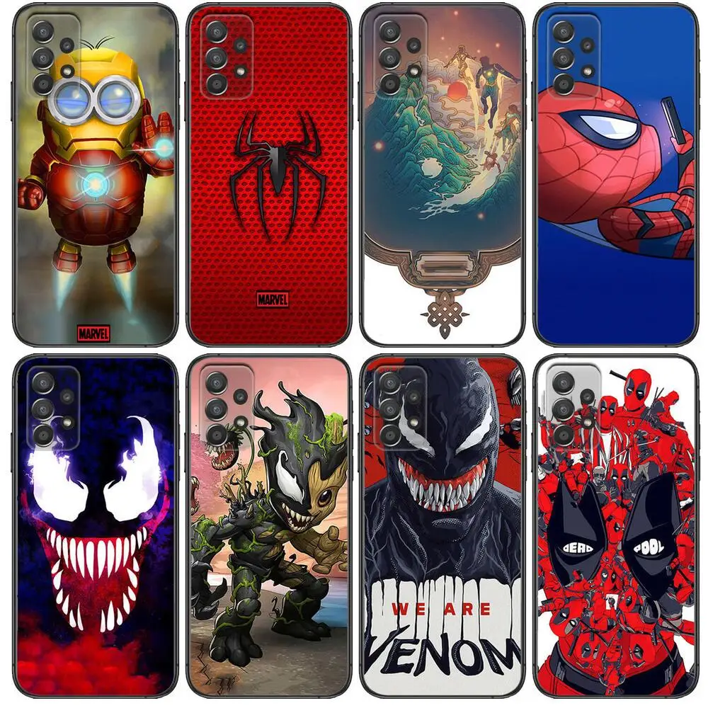 

Fashionable Marvel Phone Case Hull For Samsung Galaxy A70 A50 A51 A71 A52 A40 A30 A31 A90 A20E 5G a20s Black Shell Art Cell Cove