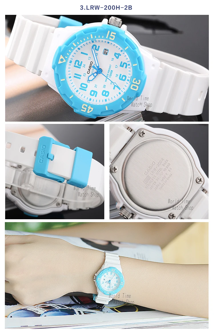 Casio часы для дайвинга женские часы Set top brand люкс 100м Водонепроницаемые кварцевые наручные часы женские подарки Часы светящиеся спортивные часы женские relogio feminino reloj mujer montre homme bayan kol saati