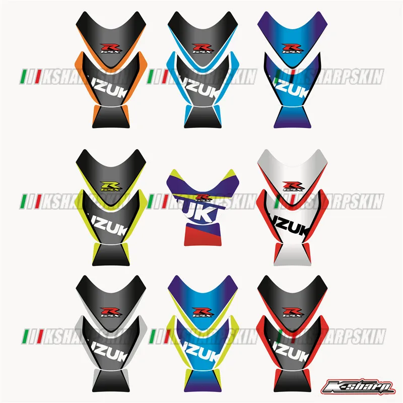 K-sharp 3D ADESIVI Sticker Decal Emblem Protection Tank Pad Cas Cap Fit SUZUKI GSXR600 750 1000 GSXR1000R | Автомобили и