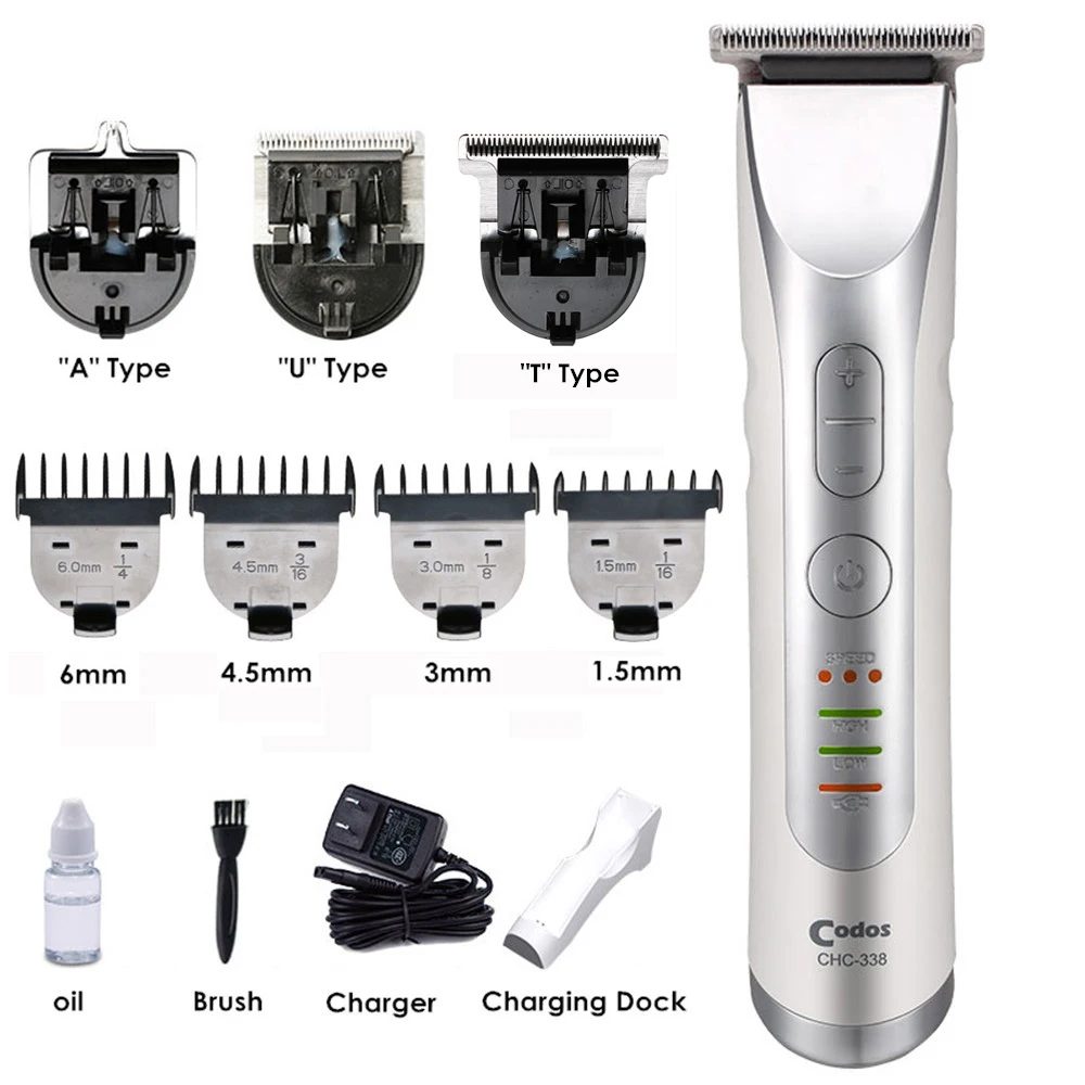Codos 338 мини- профессиональная перезаряжаемая машинка для стрижки волос мужчин