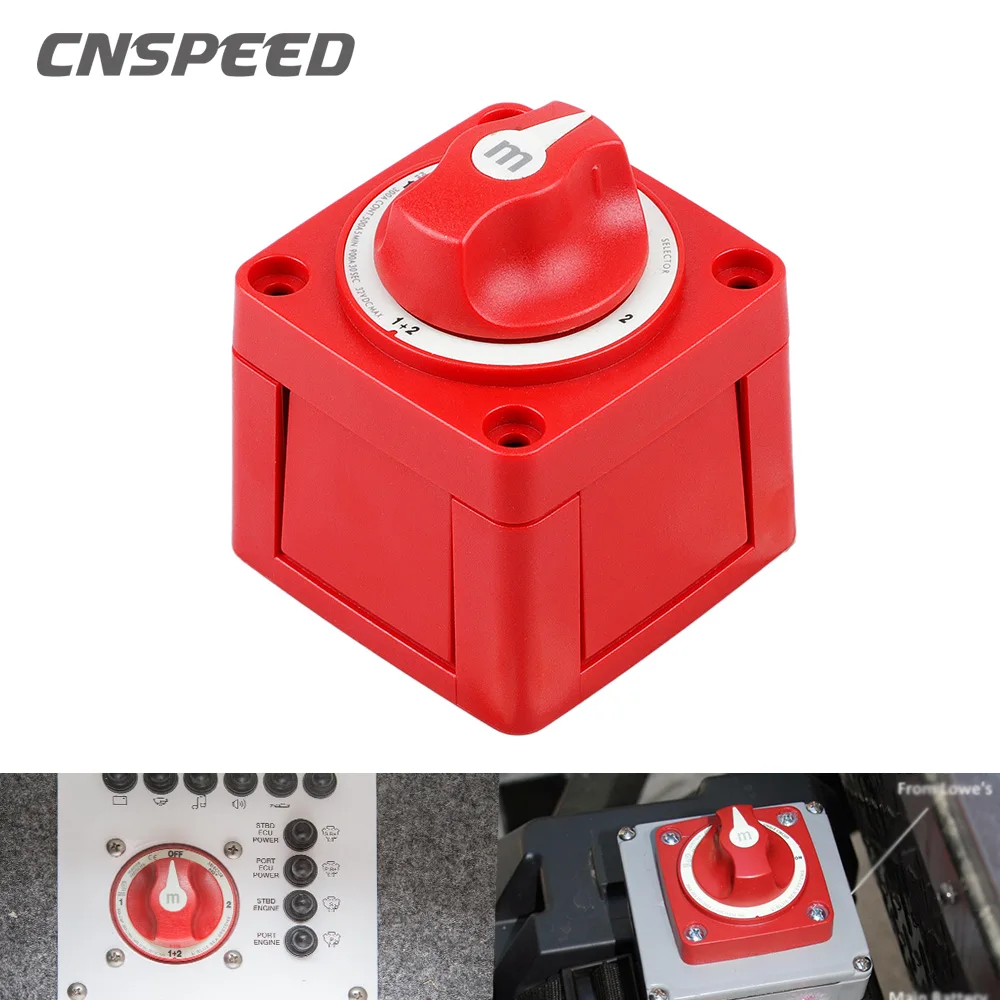 3 4 Position 32V 300 Amp M-Series Waterproof Ignition Protected Marine Boat Dual Battery Isolator Mini Selector Switches