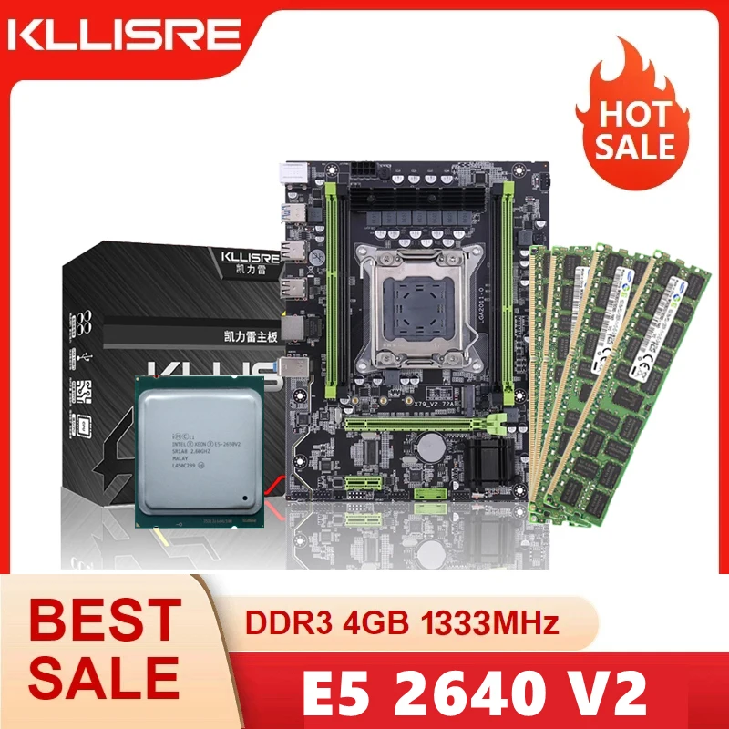 Комплект материнской платы Kllisre X79 LGA 2011 E5 2640 V2 4 шт. x ГБ = 16 Гб DDR3 1333 МГц ECC память |