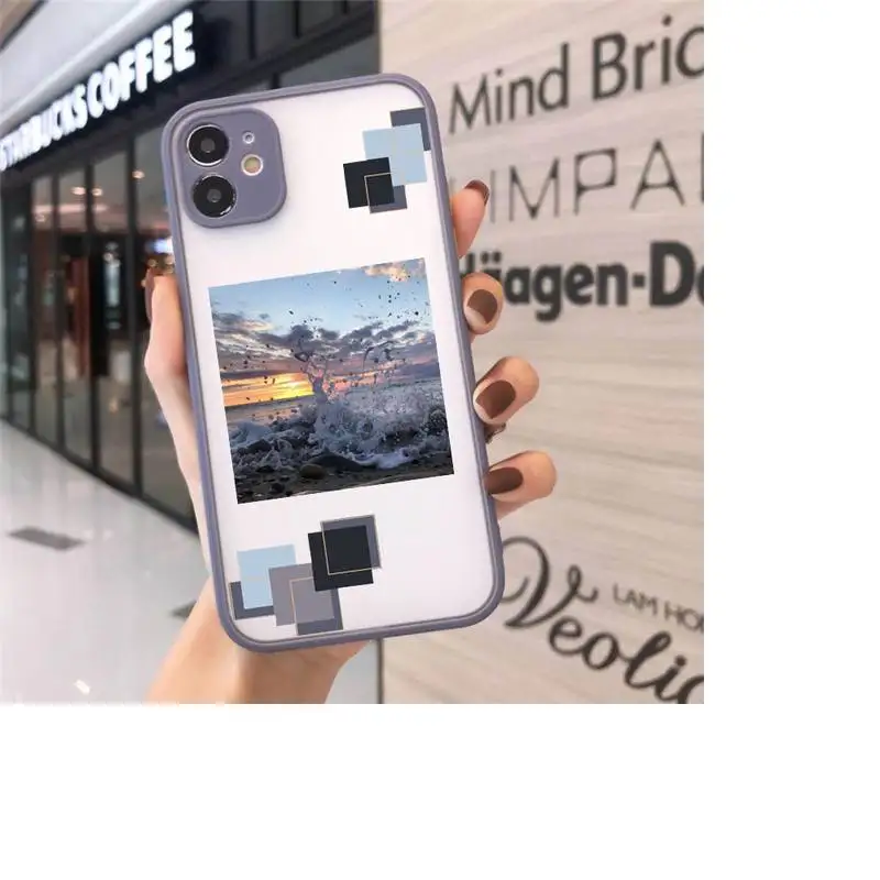

Simple literature art landscape Phone Cases Matte Transparent for iPhone 7 8 11 12 s mini pro X XS XR MAX Plus