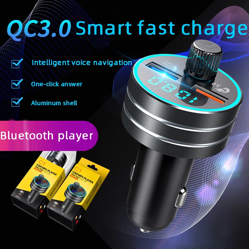 

Автомобильный беспроводной Bluetooth FM-трансмиттер, зарядное устройство MP3, двойной оборудованный плеер, Bluetooth светодиодный дисплей, автомобиль...