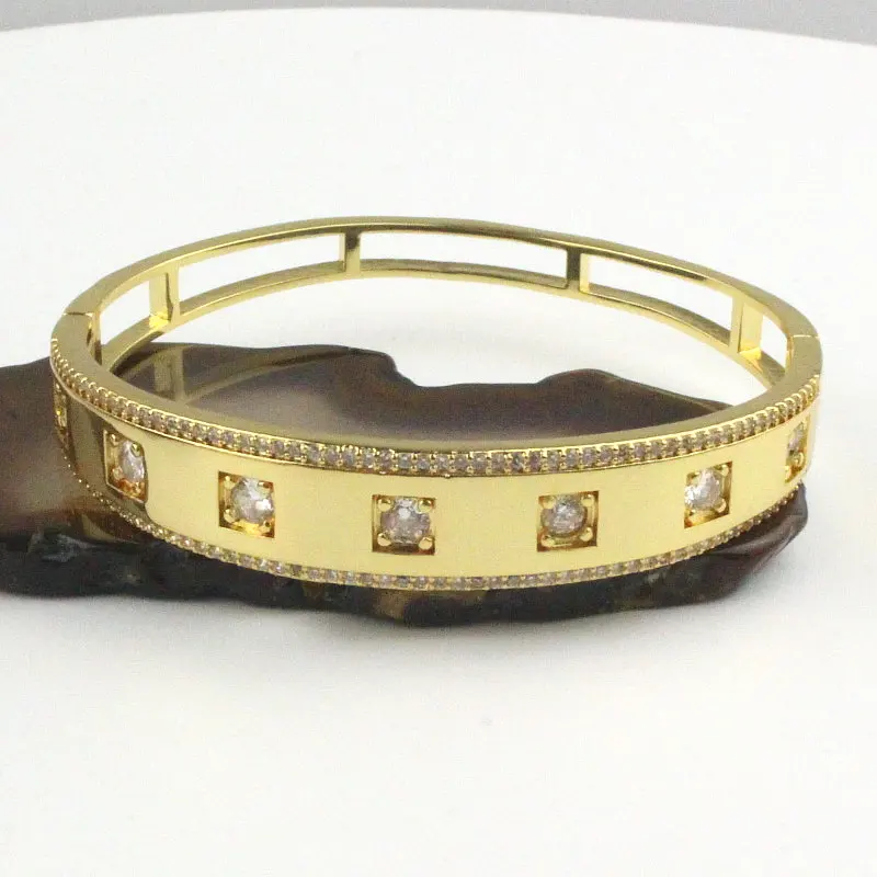 5 шт./лот новый дизайн с покрытием из фианита уникальный стиль большой браслет