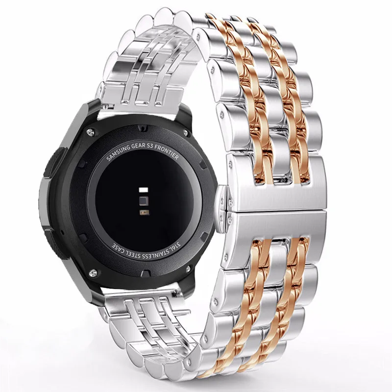 20 мм 22 мм ремешок из нержавеющей стали для samsung gear s3 браслет ремешок для samsung Galaxy Watch 42 мм 46 мм/Active 2 40 мм 44 мм