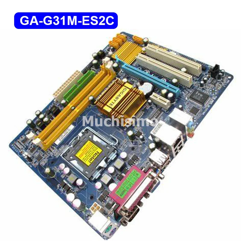 Разъем LGA 775 DDR2 GIGABYTE GA-G31M-ES2C настольная материнская плата G31 разъем LGA 775 для Core 2 DDR2 4G Micro ATX оригинальная материнская плата
