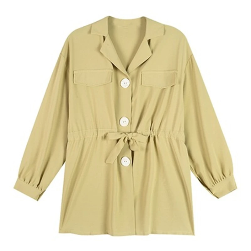 

Женская шифоновая блузка, с ремнем, повседневная, длинная, для защиты от солнца, для весны и лета, 2021